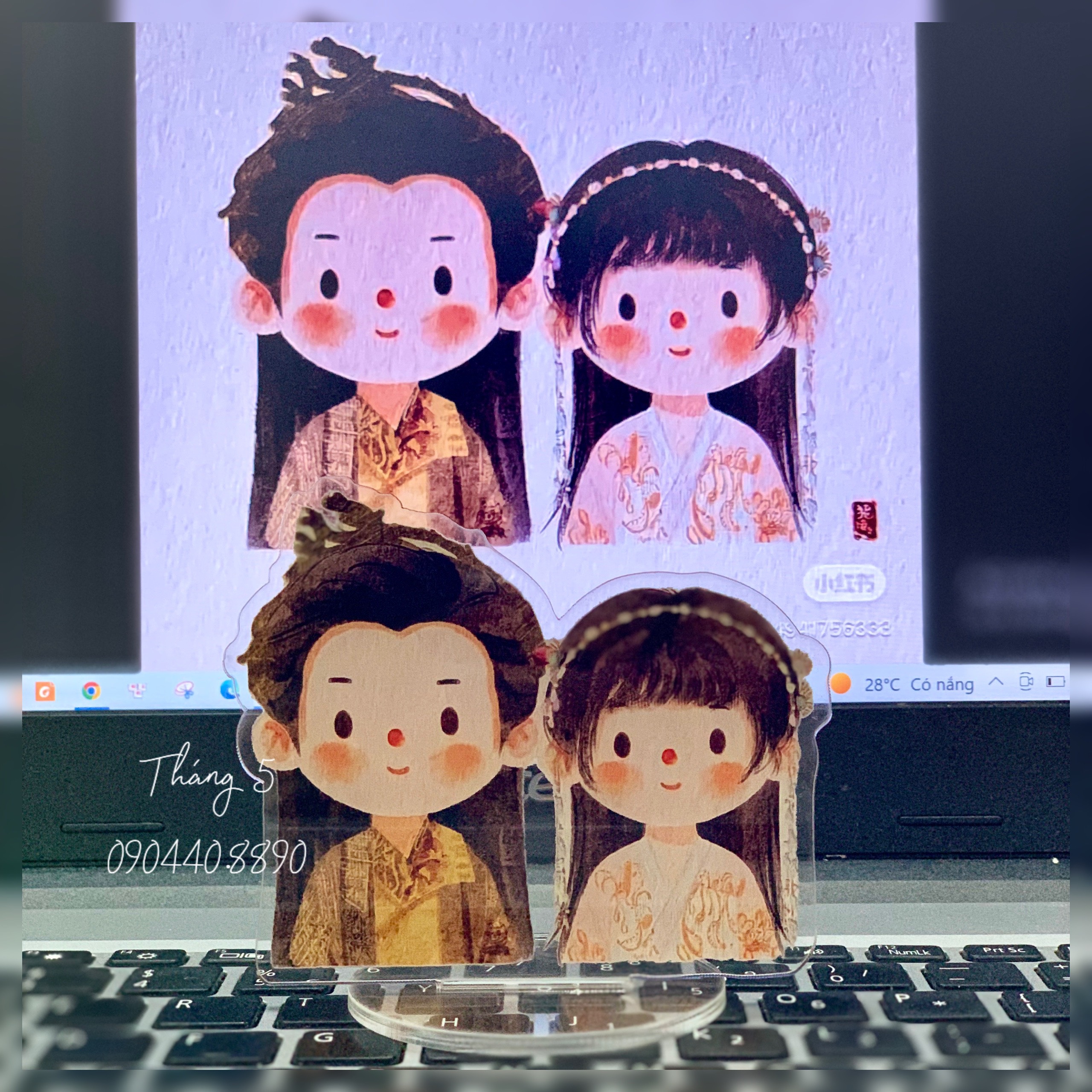 Mô hình standee acrylic in hình theo yêu cầu (In 1 mặt)