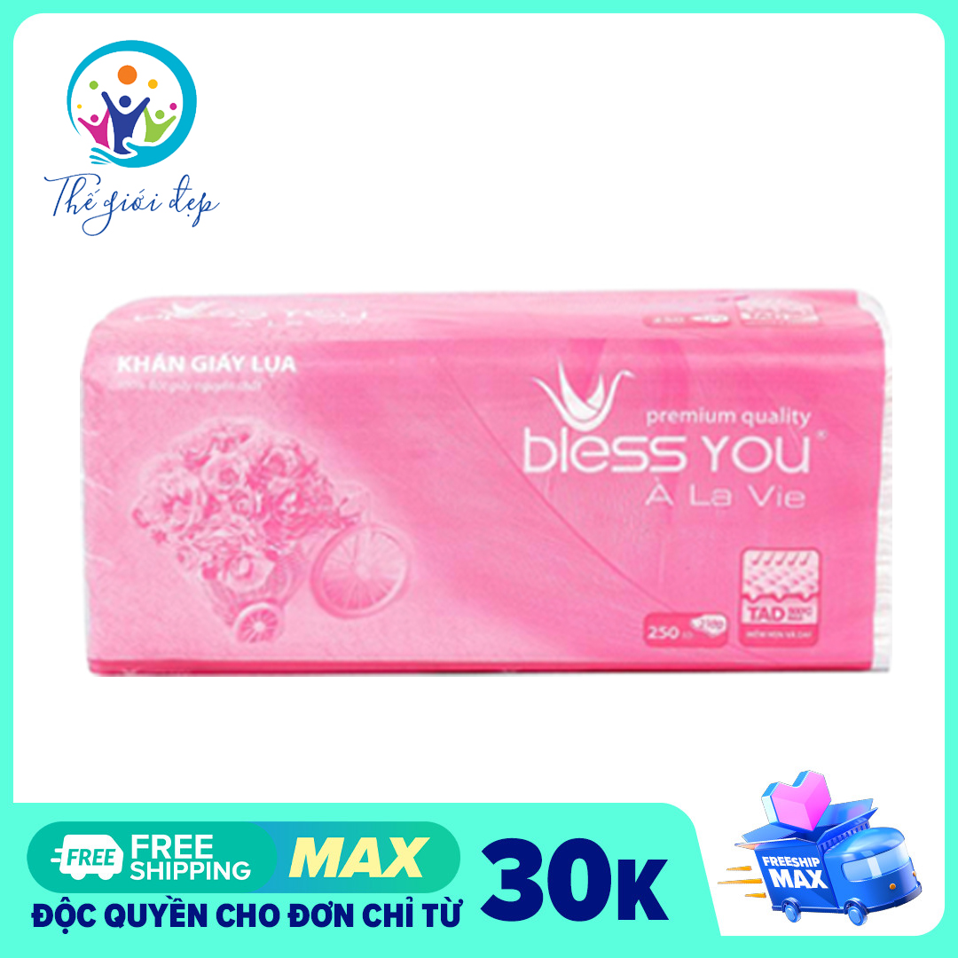 Gói khăn giấy rút Bless You 250 tờ