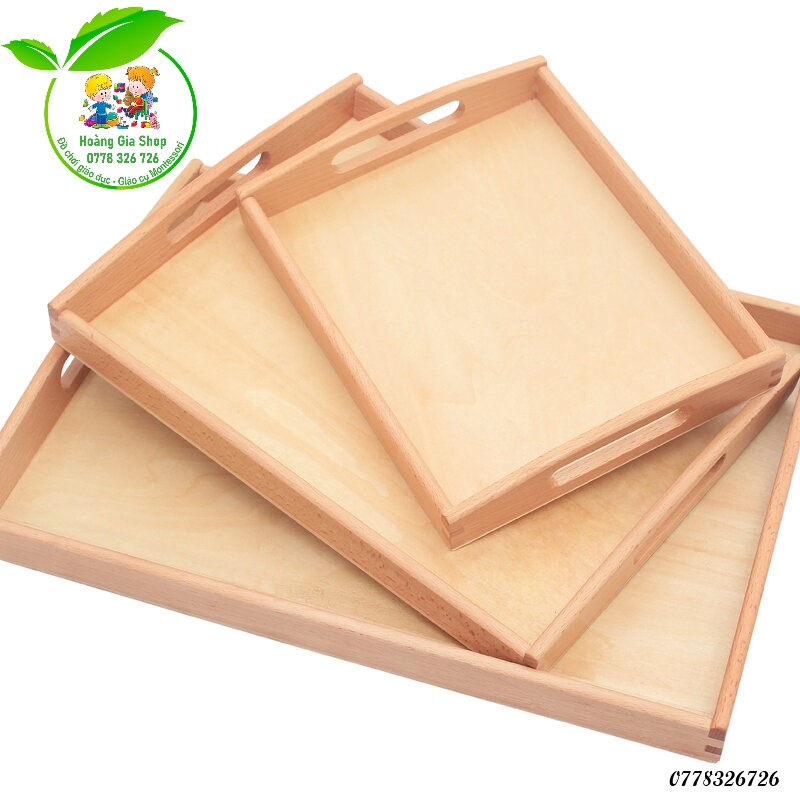 Khay gỗ Montessori 20x25cm nhập khẩu