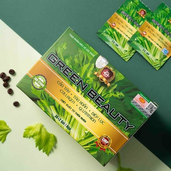 Mẫu mới - [Cam kết chính hãng] Hộp 30 gói tặng 2 -  Nước Ép Cần Tây Green Beauty đẹp dáng sáng da