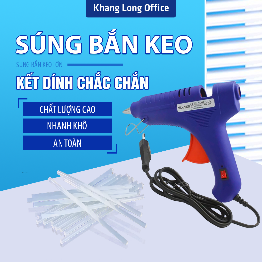 Súng Bắn Keo Nến Lớn 100W, Máy Bắn Keo Silicon, Làm Nóng Keo Nhanh, Tiện Dụng Và Dễ Sử Dụng