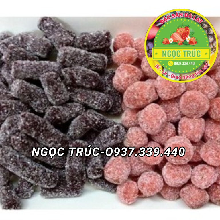 [HCM]COMBO KẸO DÂU TÂY 250GDÂU TẰM 250G