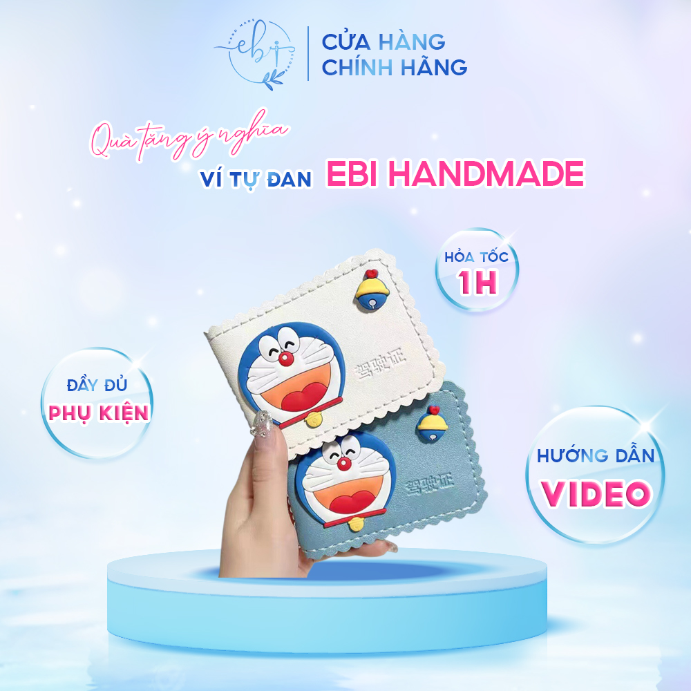 Ví đựng thẻ handmade, bóp ví gập mini tự làm cute rất tiện lợi và làm ví đôi với bạn gái - eb18