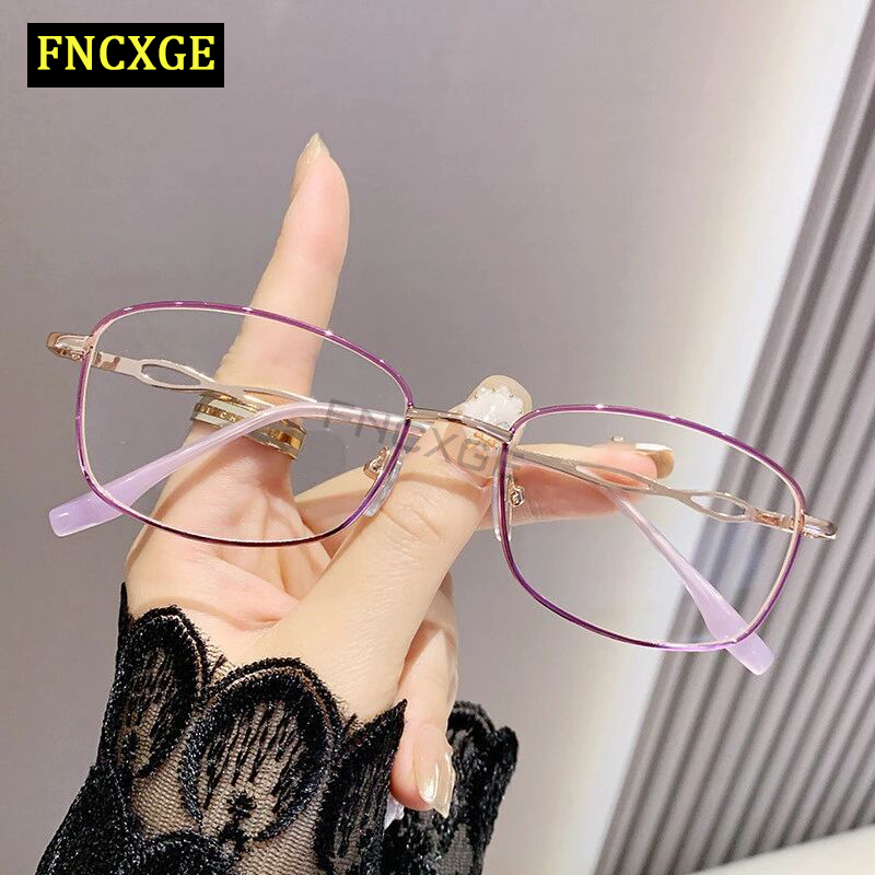 FNCXGE nữ retro kính lão đọc sách 0~+400 unisex Chống Bức Xạ Kính Bảo Vệ Mắt nữ Hàn Quốc Tia Xanh Dương chữ nhật kính