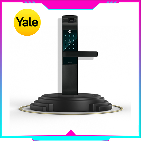 Khóa thông minh yale ydm7116a mb khóa cửa bảo vệ gia đình trang bị vân tay, thẻ từ, mật mã, chìa khóa cơ