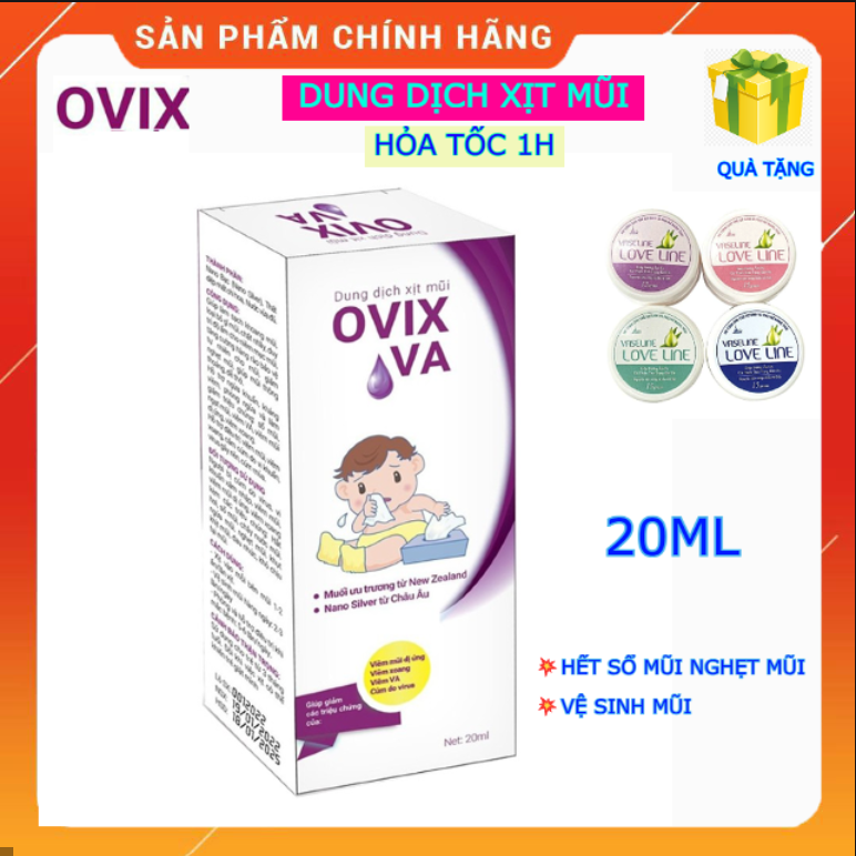 Dung dịch xịt mũi Ovix VA 20ml – Giảm nghẹt mũi sổ mũi, vệ sinh mũi cho bé - Chính hãng