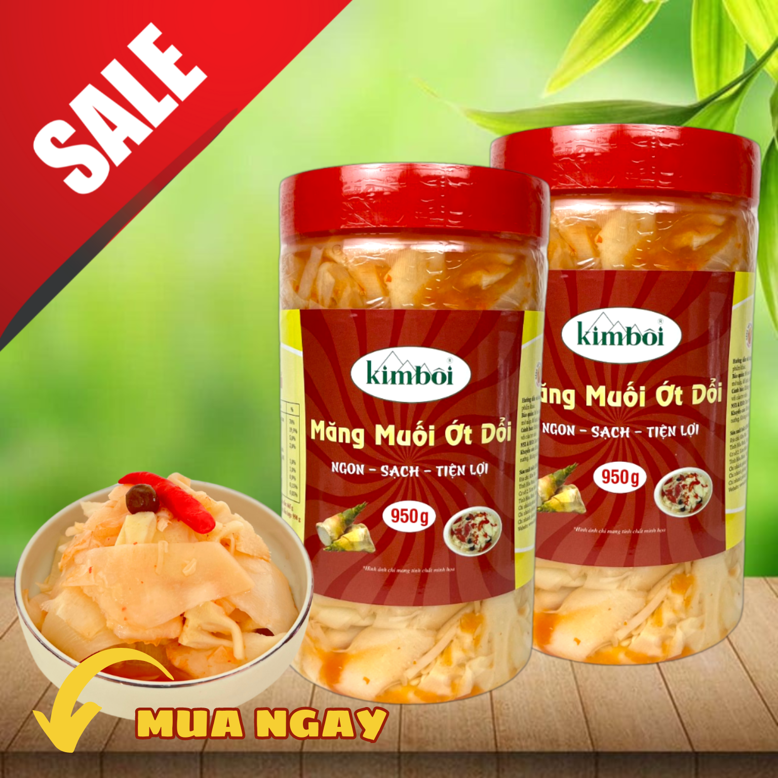 Măng muối ớt dổi 950g