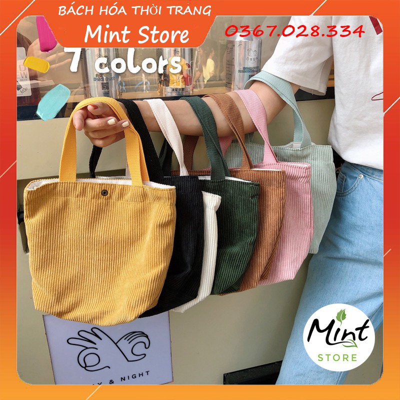 Túi xách nữ mini vải nhung mềm mịn dày loại đẹp pk 162