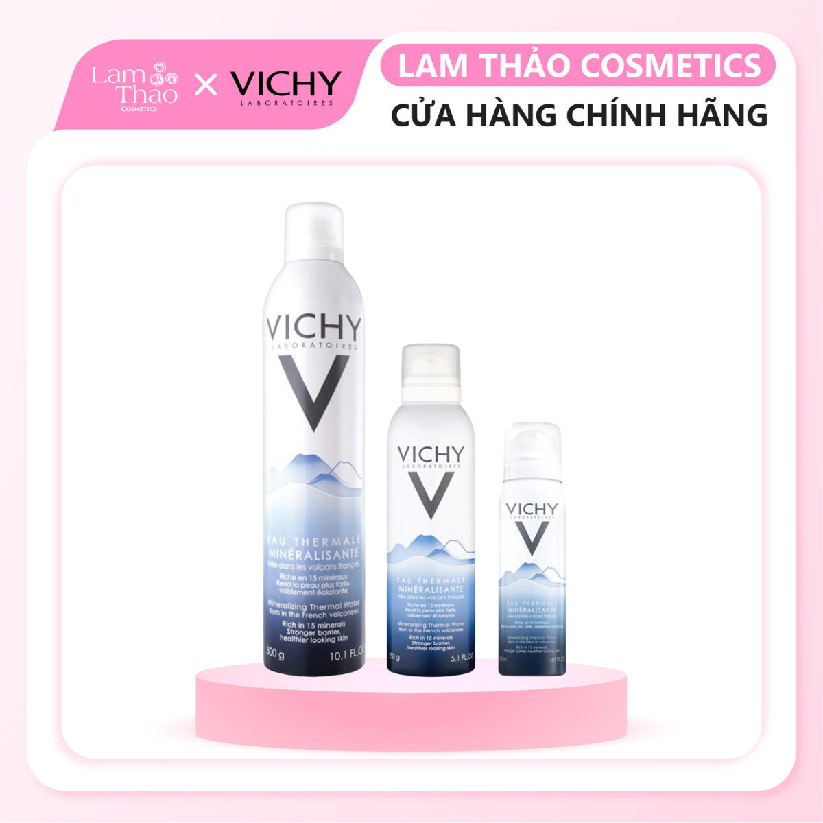 Xịt Khoáng Vichy Mineralizing Thermal Water 150ml