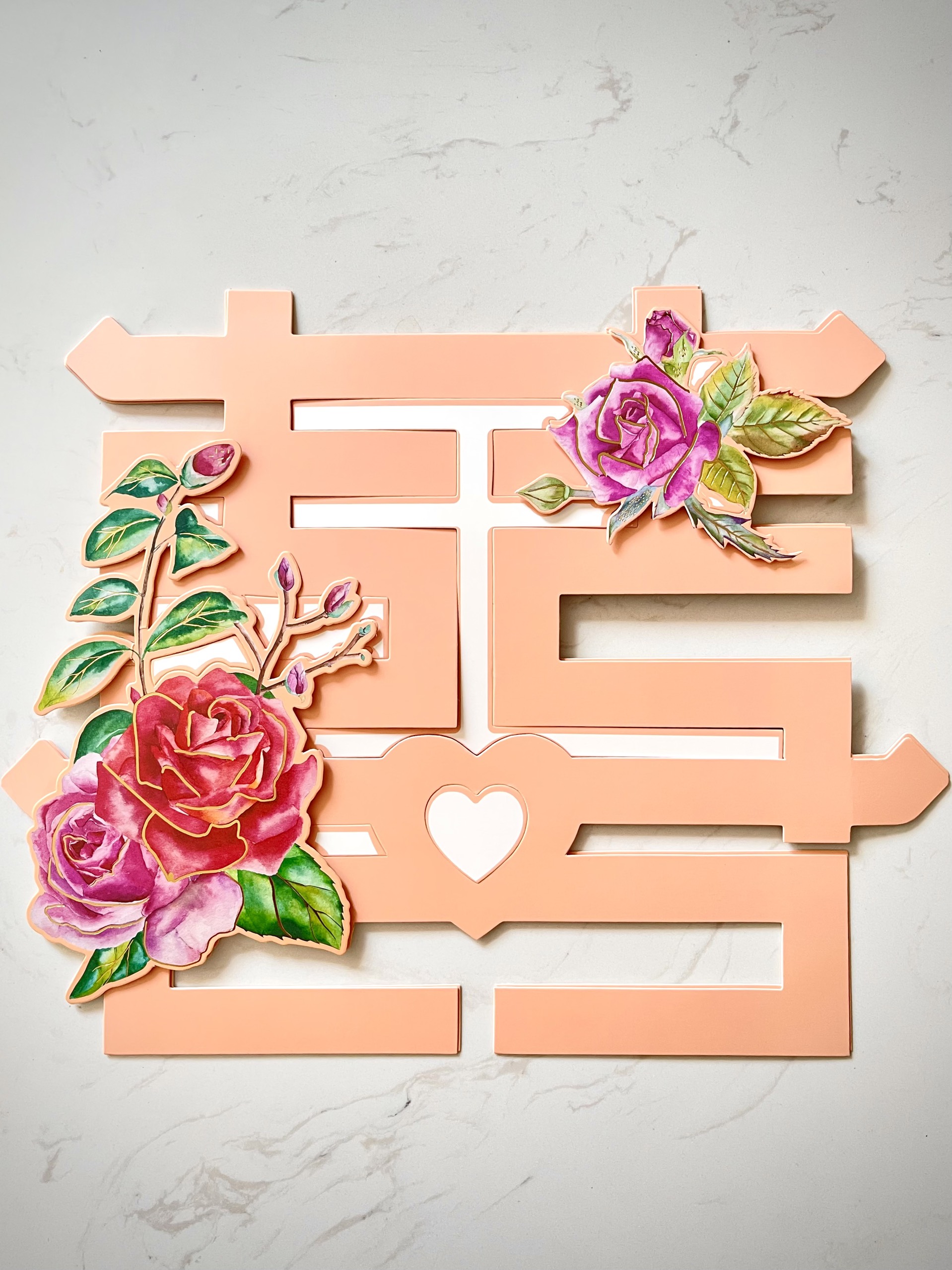 COMBO 1 CẶP CHỮ HỶ DÁN TƯỜNG - DECAL CHỮ HỶ ĐÁM CƯỚI CAO CẤP （HỶ VUÔNG）