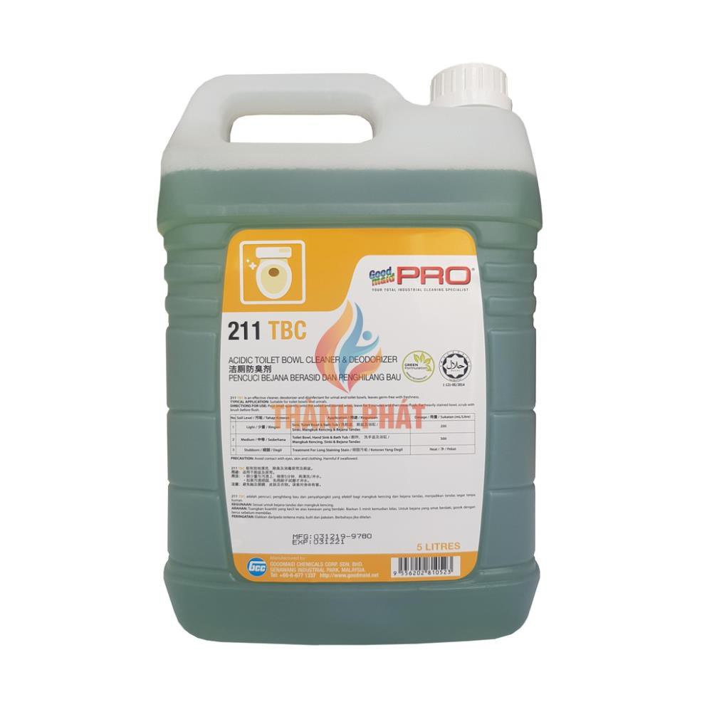 Nước tẩy rửa bồn cầu mạnh goodmaid g211-tbc 5l