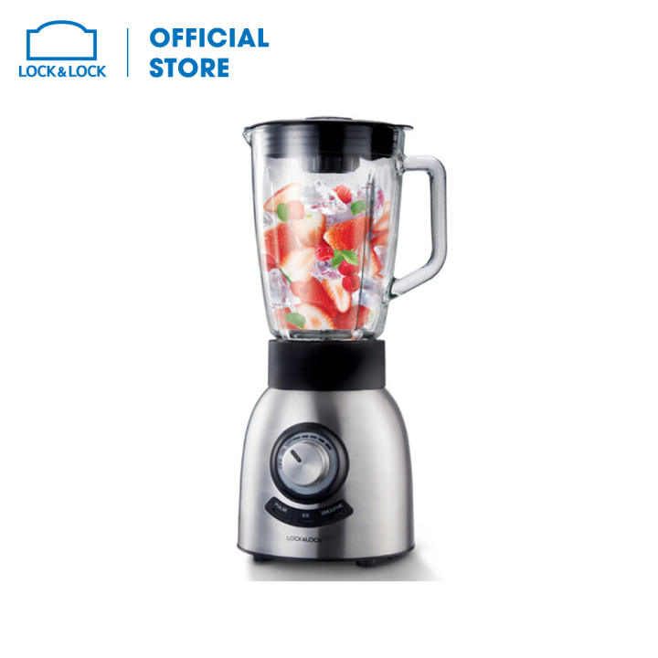 Máy xay sinh tố LocknLock EJM361SLV cối thủy tinh, dung tích 1.5L