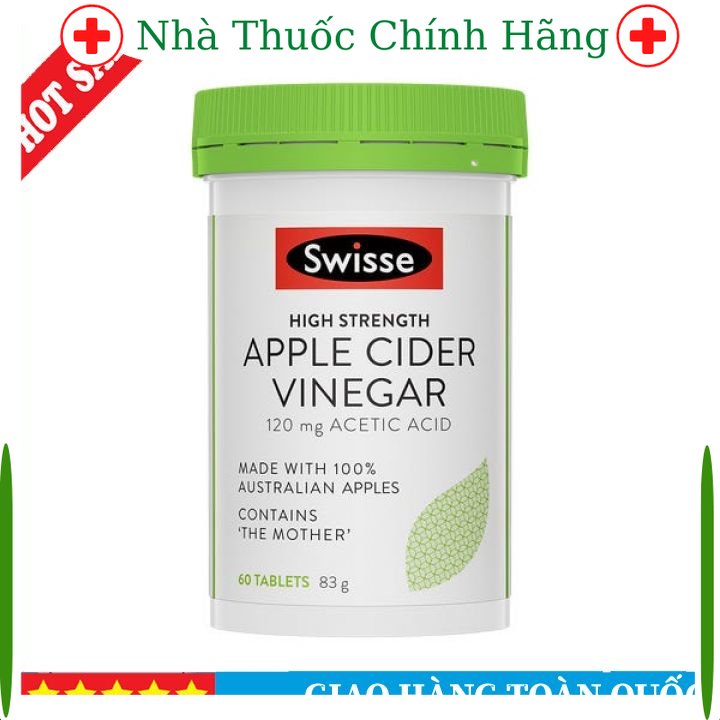 Viên Giấm Táo Swisse Apple Cider Vinegar 60 Viên Úc - Giảm Cân Đẹp Da . ch