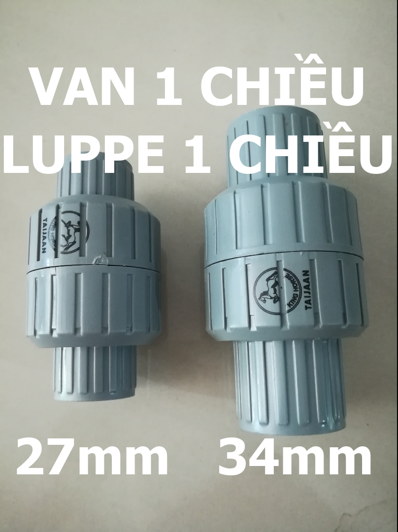 Luppe bơm 1 chiều, van 1 chiều lò xo taijaan phi 27mm, phi 34mm