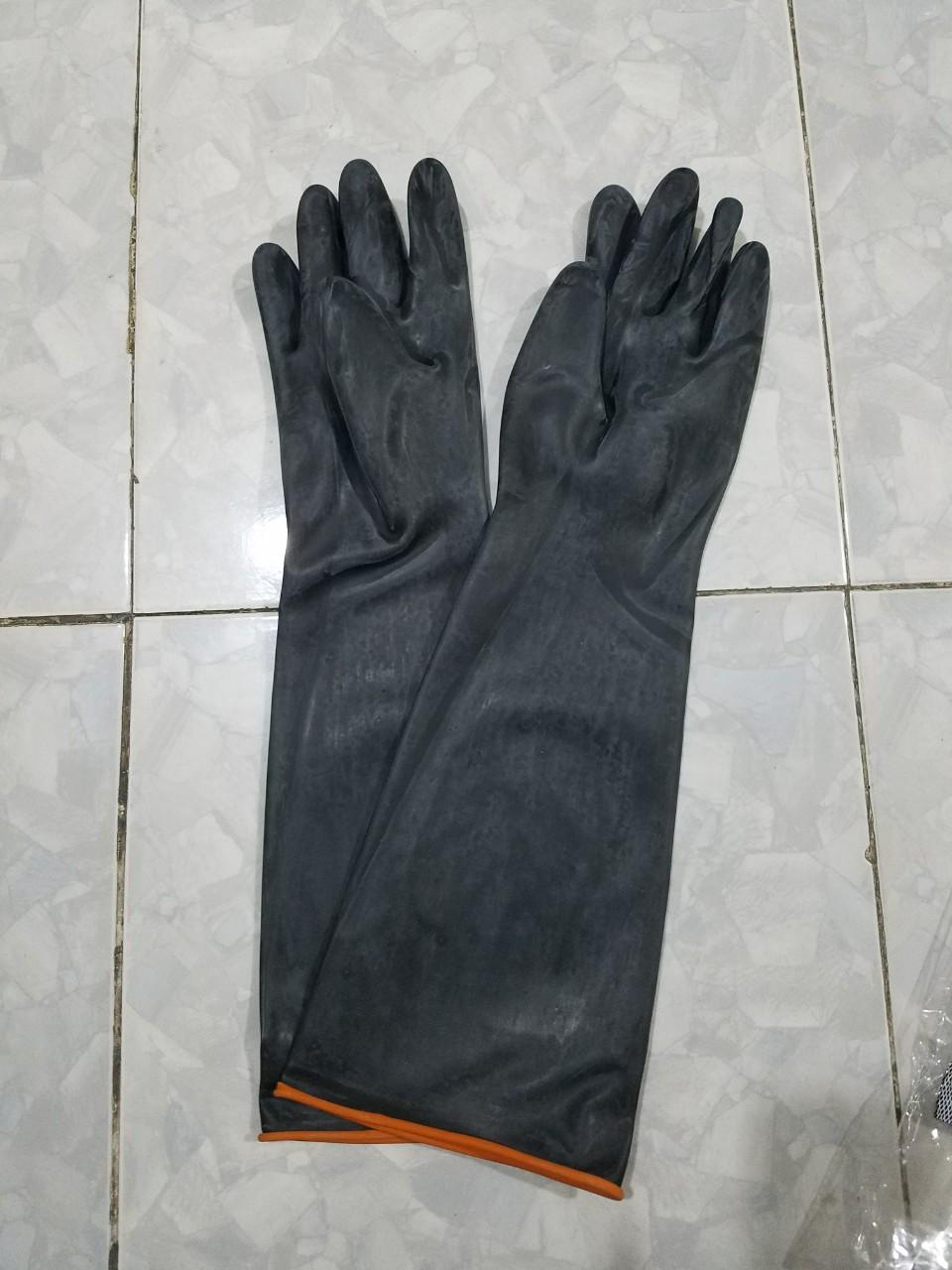 [HCM]Găng tay cao su đen chống axit