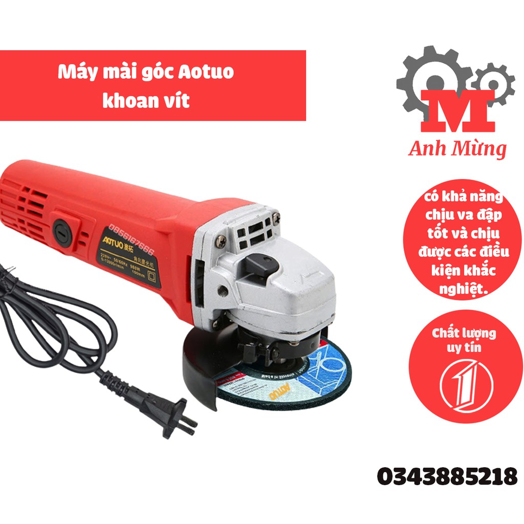 Máy mài cầm tay Aotuo 1200W lõi đồng - máy cắt cầm tay