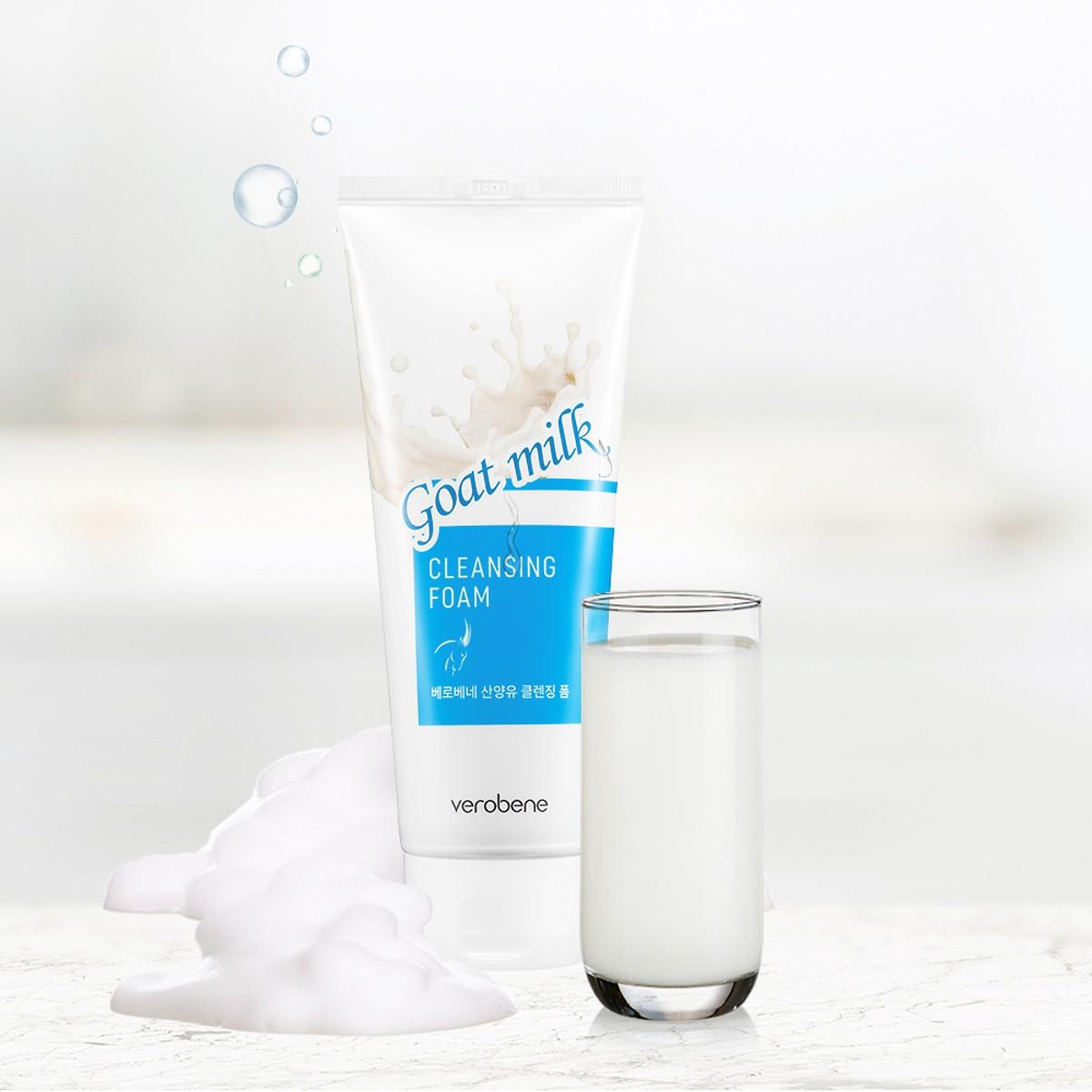 Sữa rửa mặt sữa dê hàn quốc verobene goat milk cleasing foam 150ml
