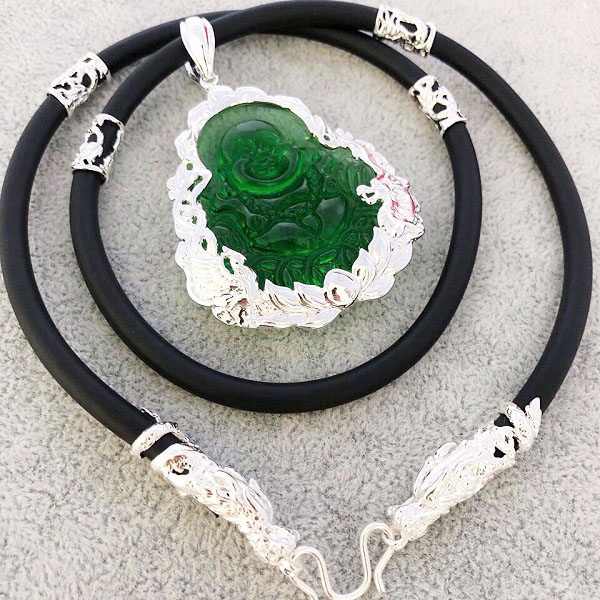 HOÀN TIỀN 15% - Dây chuyền nam mặt phật di lặc mạ bạc 925 cực bền màu