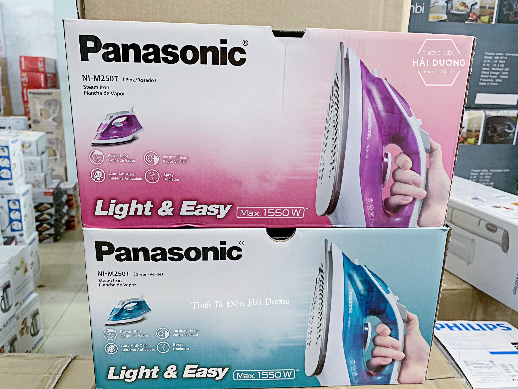 Bàn ủi hơi nước panasonic ni-m250t 1550w - bảo hành 12 tháng