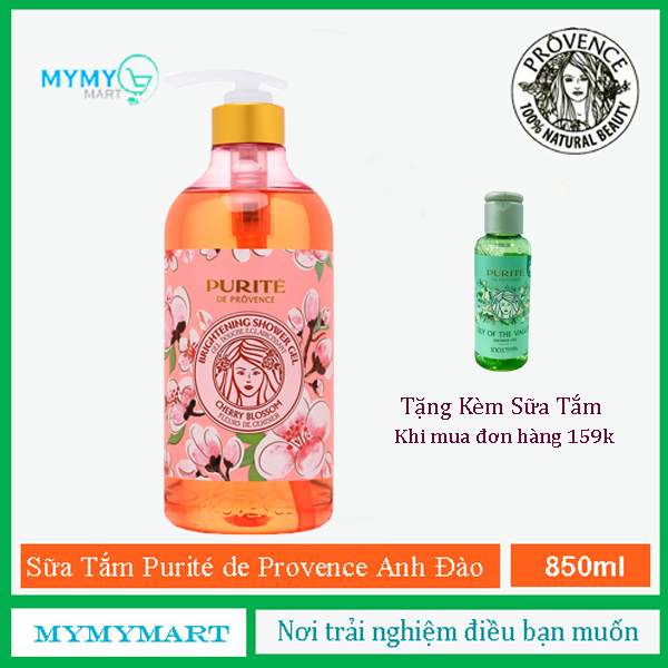 Sữa tắm purité de prôvence hoa anh đào 850ml