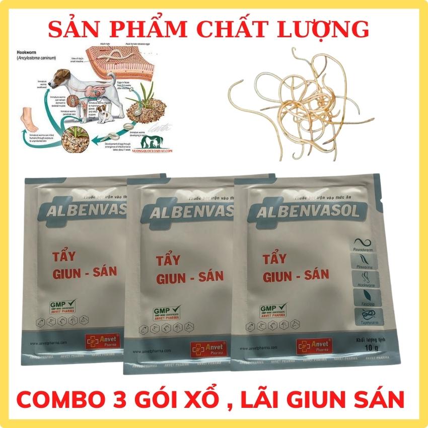 3 gói Tẩy Giun Sán dùng cho thú y heo,gà ,dê, chó, mèo...tẩy giun sán cho gà đá.xổ lãi giun sán.tẩy giun sán gia súc gia cầm.
