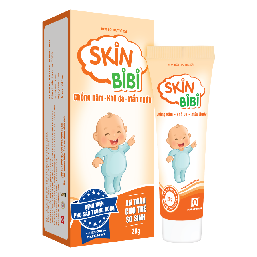 Kem bôi da trẻ em Skinbibi ngừa hăm, khô da, mẩn ngứa, rôm sảy tuýp 20g