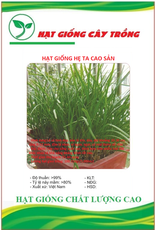 Hạt giống rau hẹ ta cao sản ct132 - gói 2gram