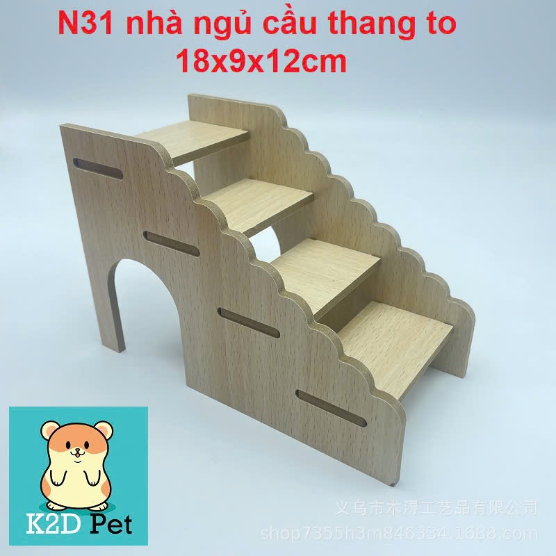 P30 Nhà ngủ gỗ hamster nhiều hình cho hamster - 3
