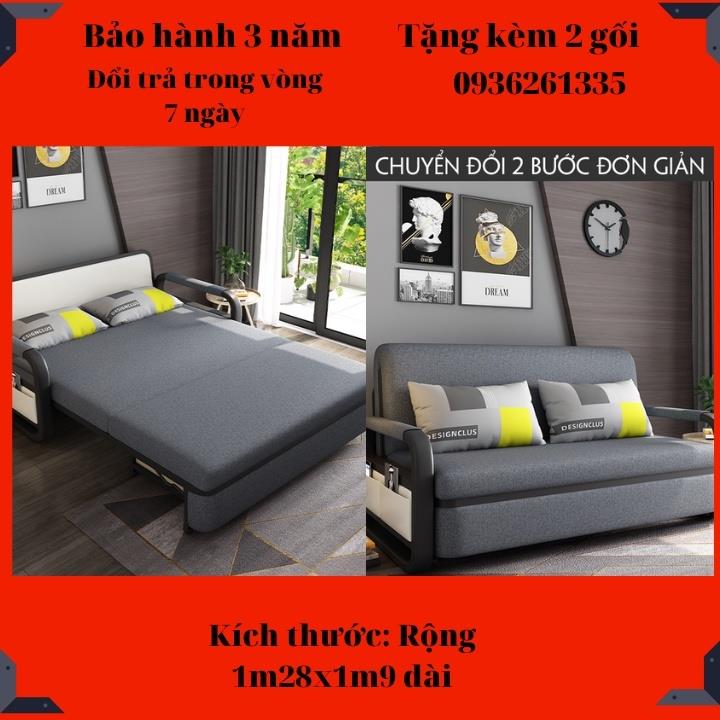 ☂◊☊ Giường Thông Minh Gấp Gọn Thành Ghế Sofa Tiện ích Tiết Kiệm Không Gian- Kích Thước 1m28x1m9