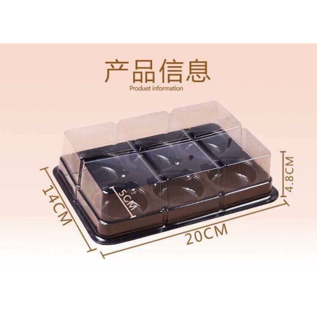 100hộp đựng bánh mochi 6 ô mã fg332