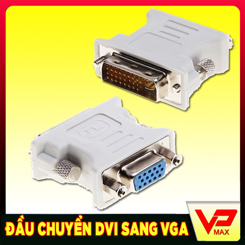 Đầu chuyển Kingmaster DVI (24+5) sang VGA chất lượng tốt Chuyển tín hiệu từ DVI máy tính sang VGA màn hình máy chiếu - vpmax