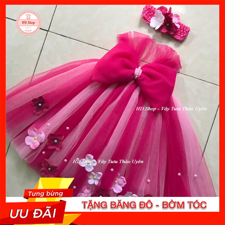 ĐẦM EM BÉ GÁI / ĐẦM BÉ GÁI SƠ SINH - 8 TUỔI / ĐẦM BÉ GÁI HỒNG SEN PHA HỒNG PHẤN