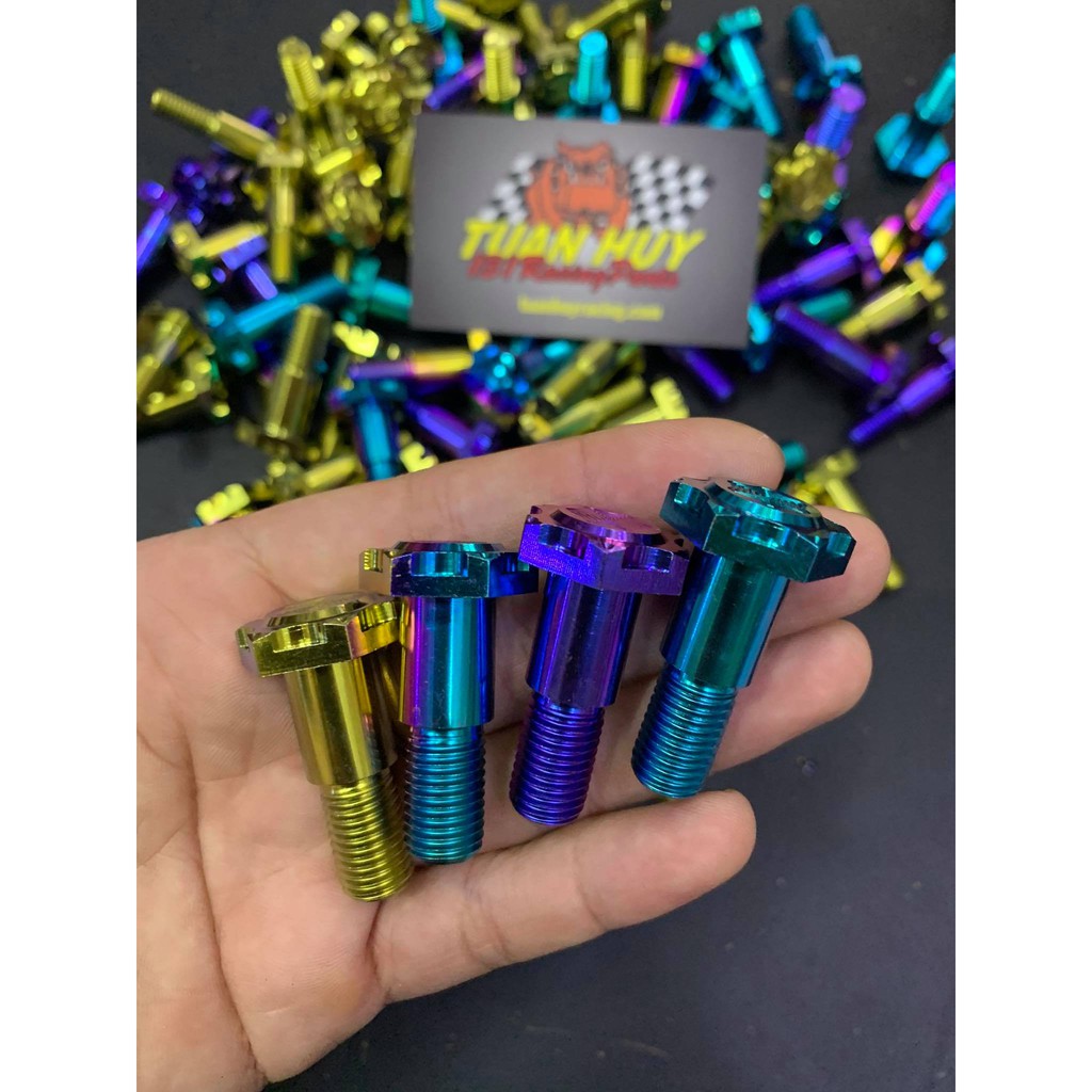 Ốc chân chống titan GR5 8li 10li cho Sirus Raider Satria Ex150 Wave Dream Fuled Sonic Winner