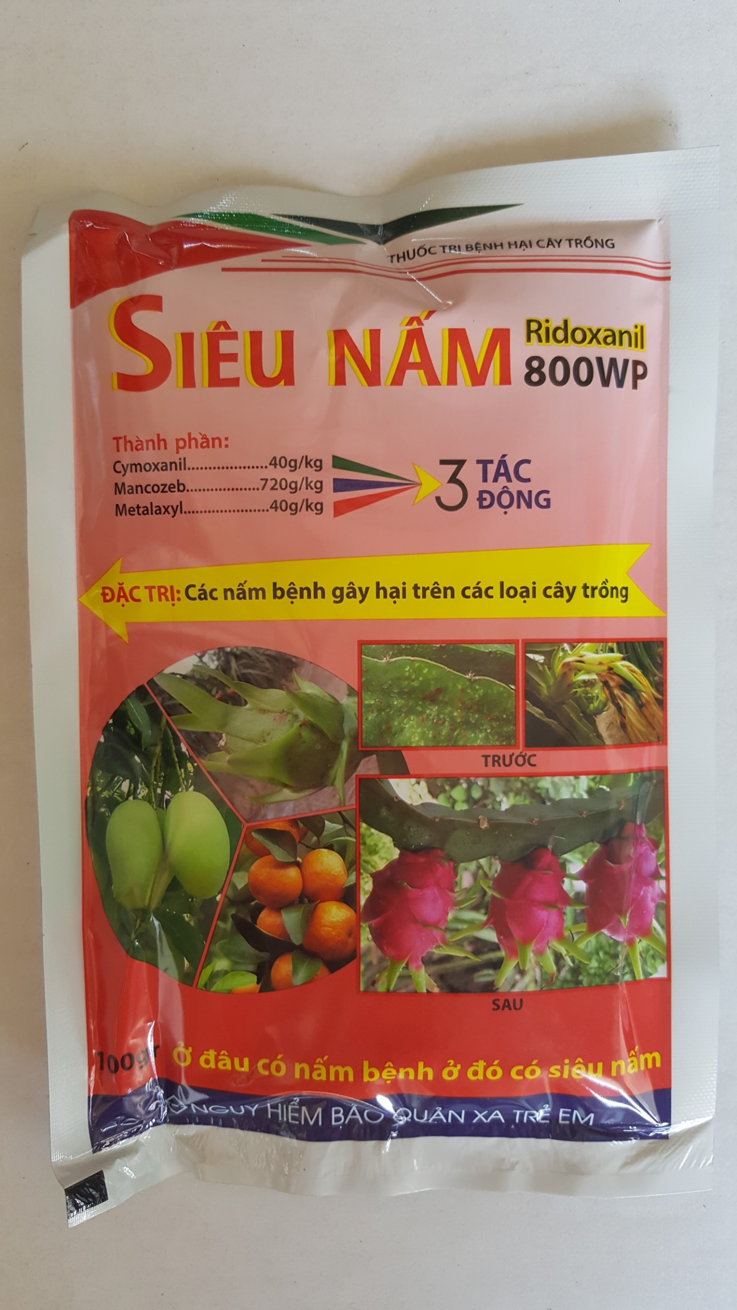 Siêu nấm 800WP - Chuyên trừ các loại nấm hại cây trồng - Gói 100g
