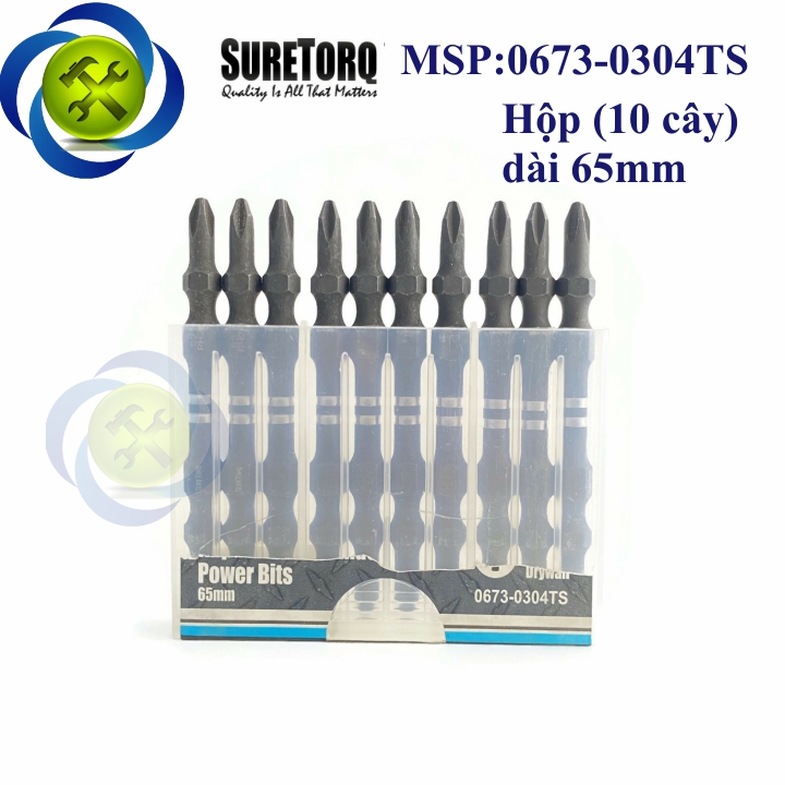 Mũi vít hai đầu ph2 suretorq 0673-0304ts dài 65mm đầu nhỏ