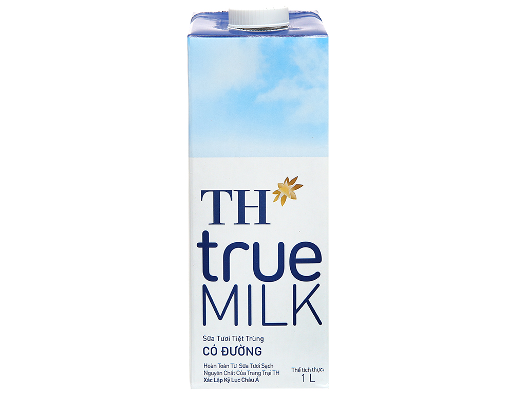 Sữa tươi th true milk có đường hộp 1l