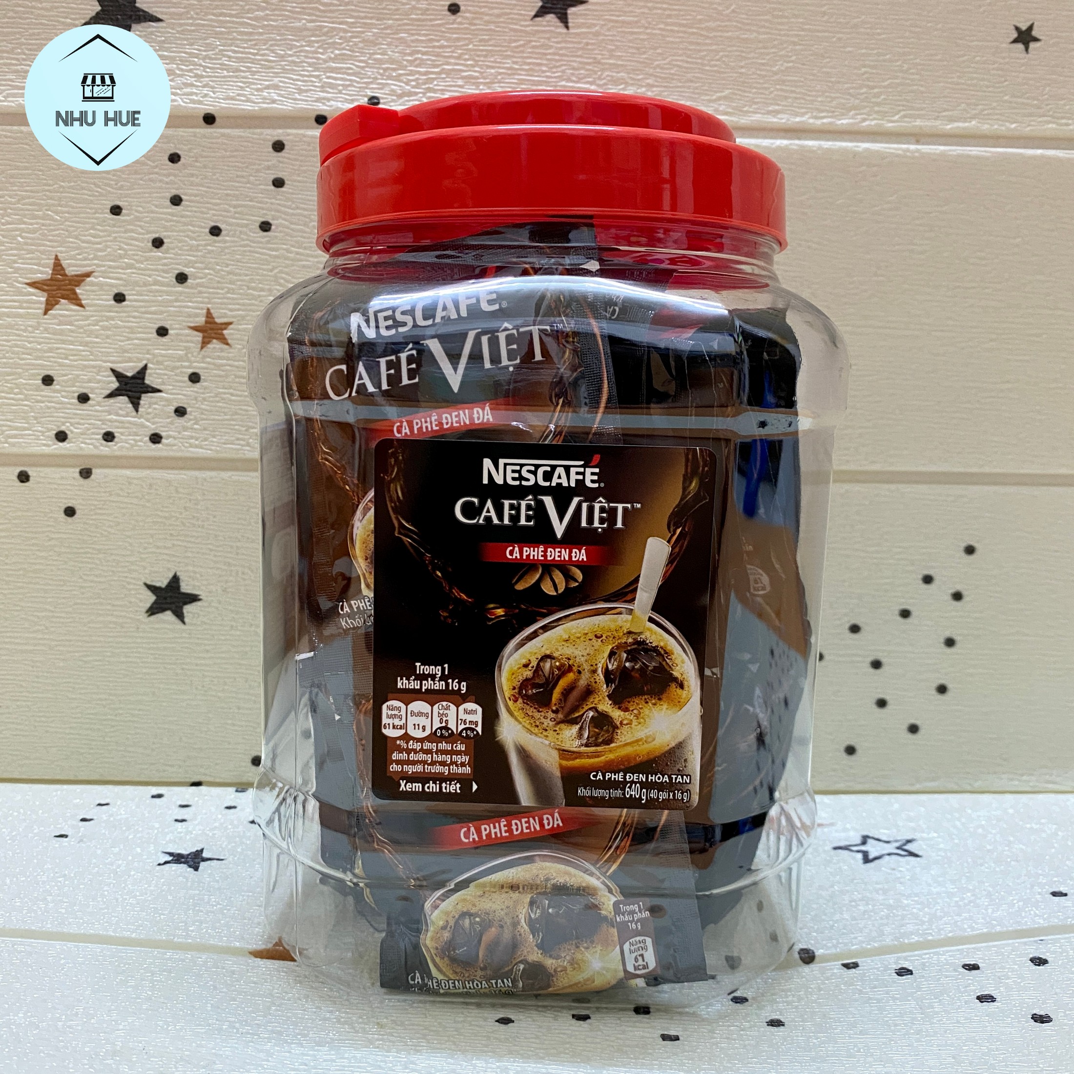 Cafe Việt đen đá NesCafé (Hũ 40 gói x 16g)