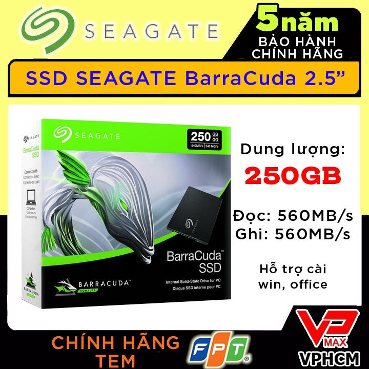 Ổ cứng ssd 250gb seagate barracuda cao cấp tốc độ cao bảo hành 5 năm fpt