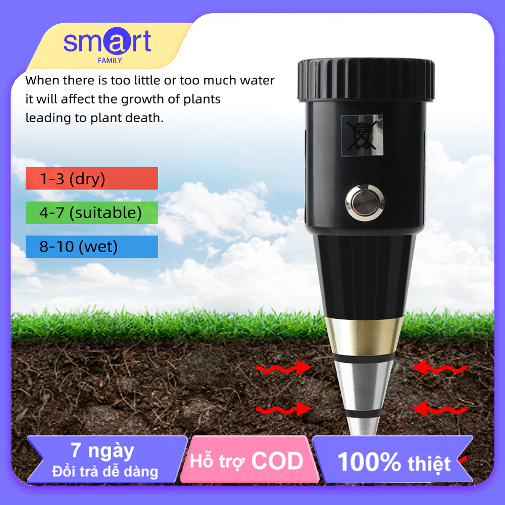 Máy đo độ ẩm và độ ẩm đất, thiết bị đo độ ẩm và độ ẩm của đất vt-05, dùng cho làm vườn máy đo độ ẩm và độ ẩm đất