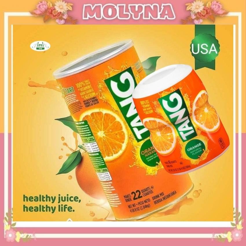 Bột Cam Tang của Mỹ Bột hòa tan Vitamin C vị cam tươi nguyên chất Bổ sung dưỡng chất cần thiết tăng sức đề kháng Loại 2,04kg MOLYNA