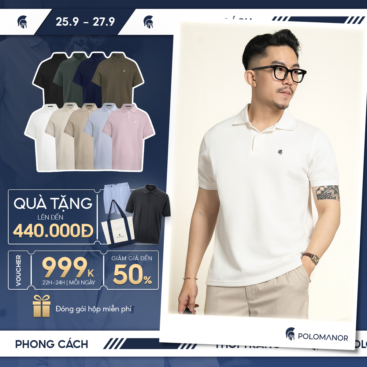 Áo polo nam BASIC SYMBOL vải cá sấu cotton interlock xuất xịn nam tính thanh lịch sang trọng POLOMANOR