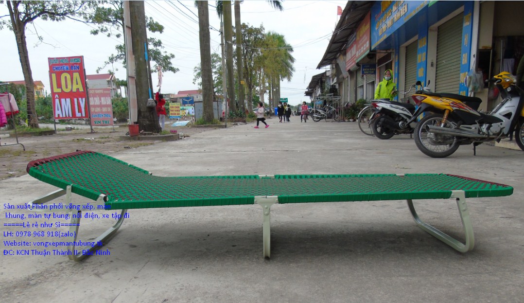 Giường gấp khung sắt sơn tĩnh điện cao cấp