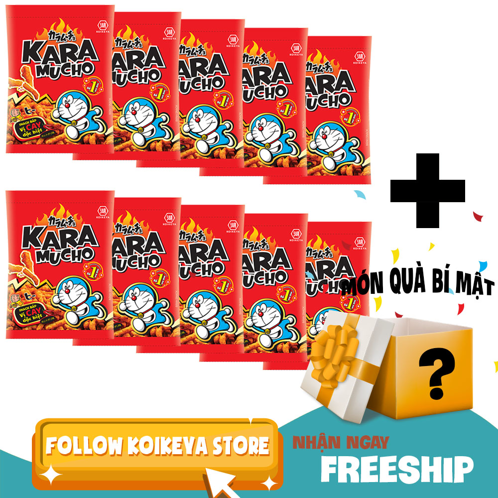 Lốc 10 gói Snack bắp Karamucho vị cay đặc biệt 36g