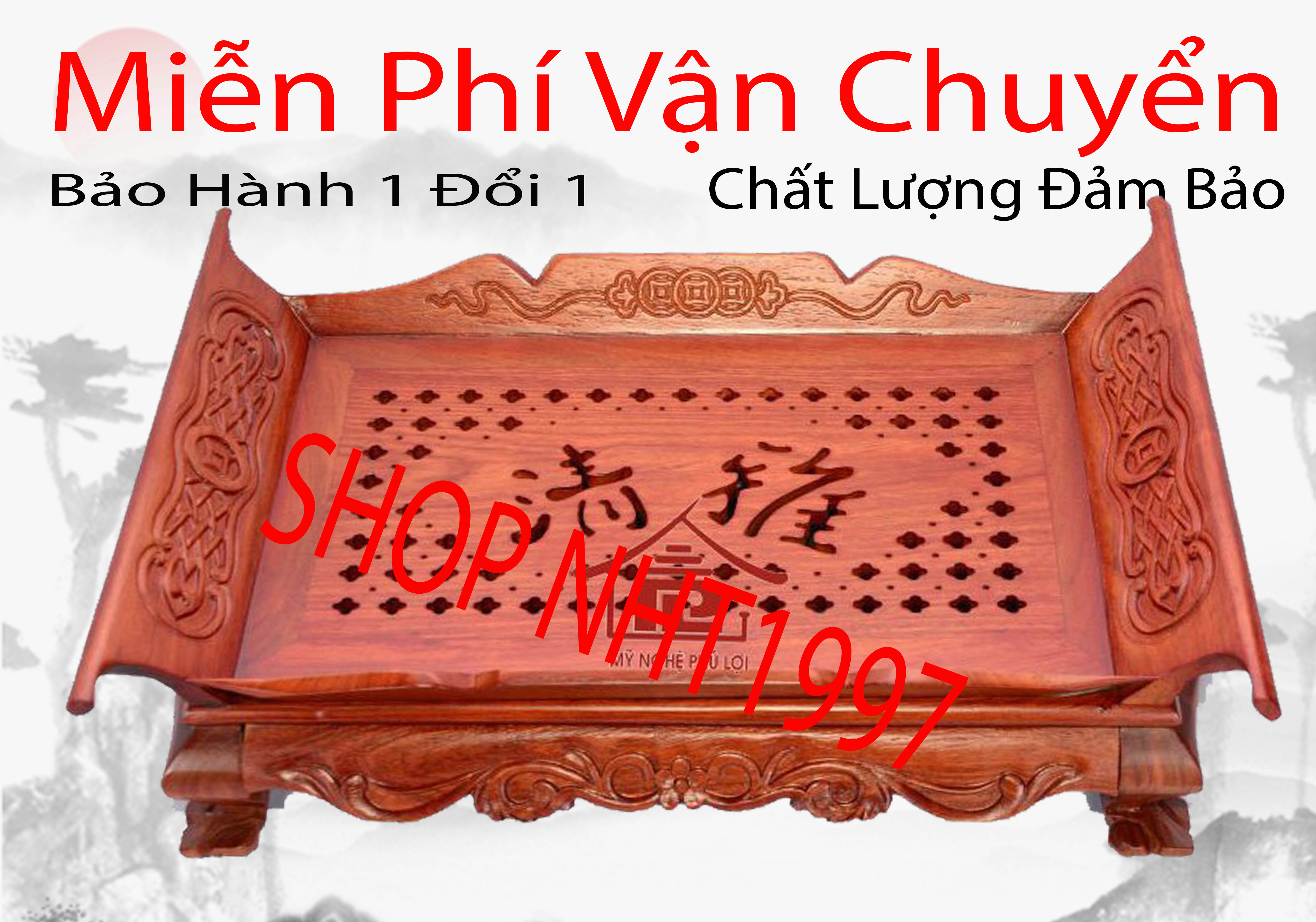 Khay trà khổng minh gỗ hương khay trà thuyền gỗ 2 cỡ