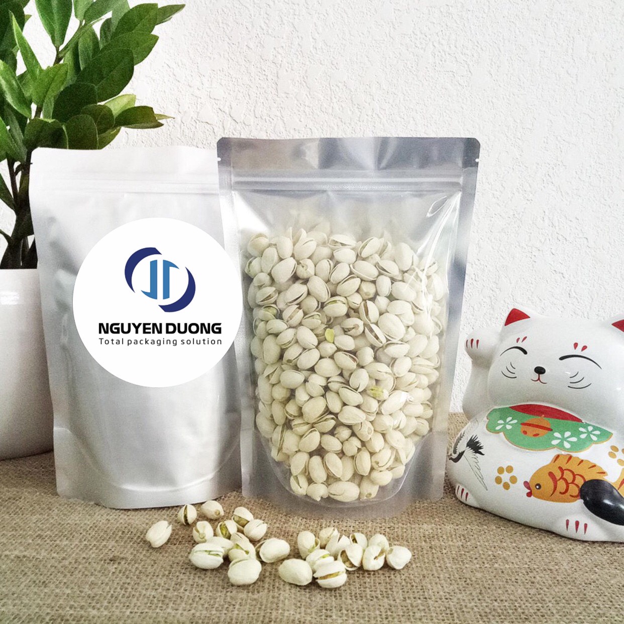 1kg Túi zip trong/bạc đáy đứng đủ kích thước