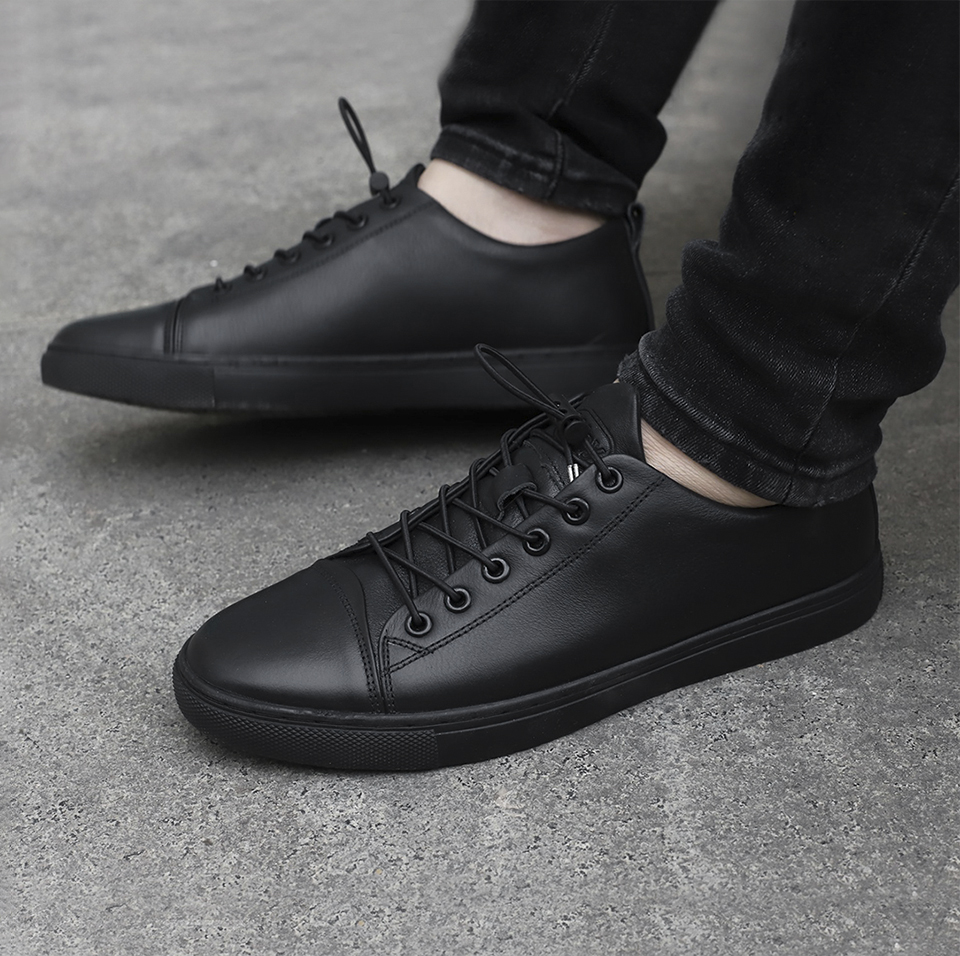 Giày Da Nam Đẹp Giá Rẻ Z03 Đen Trẻ Trung - Giày Da Bò Nam Thể Thao Bảo Hành 12 Tháng