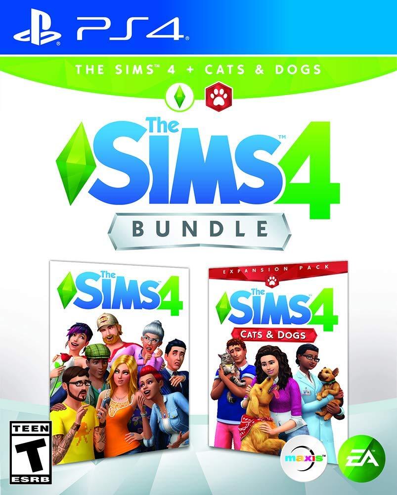 Đĩa game the sims 4 plus cats & dogs bundle - playstation 4