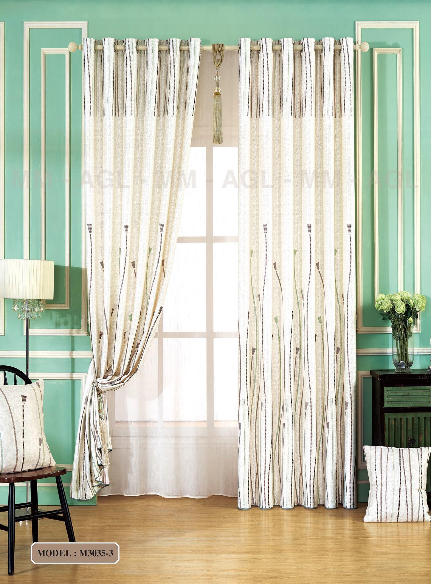 [HCM]Bộ Rèm Màn Cửa Chống Nắng HQ - 2 da 2 mặt - Vải Gấm Giảm Nhiệt - Giảm Tiếng Ồn - Ngang 200 cm Cao 270 cm - Họa tiết  đẹp và chất liệu cao cấp - Kiểu Khoen Ore Cao Cấp [Có may theo kích thước yêu cầu]