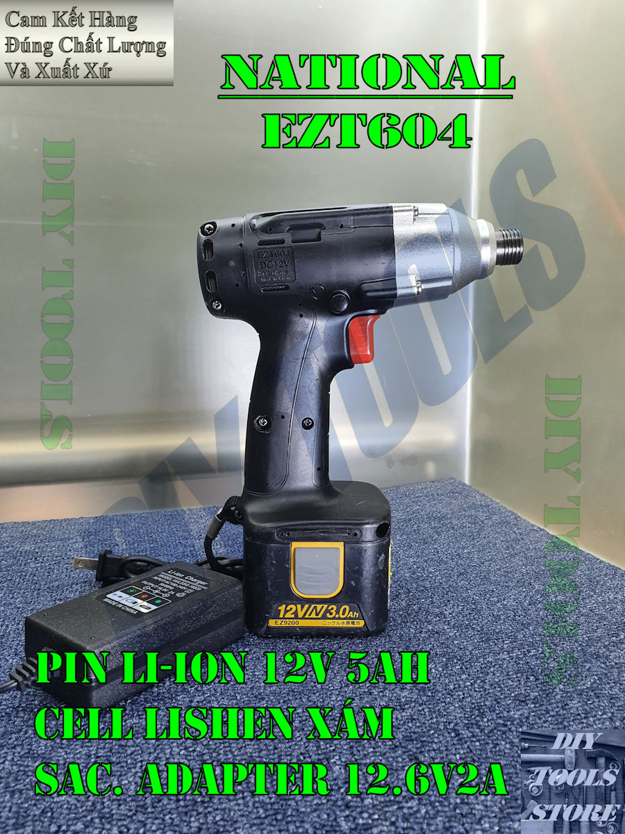 [HCM]Máy Bắn Vít Nội Địa Nhật National EZT604 12V 5AH Nguyên Zin Hoạt Động Ổn Định Full Chức Năng (Máy Khoan Và Bắn Vít Cầm Tay)(Máy Khoan Pin)(DIY TOOLS)