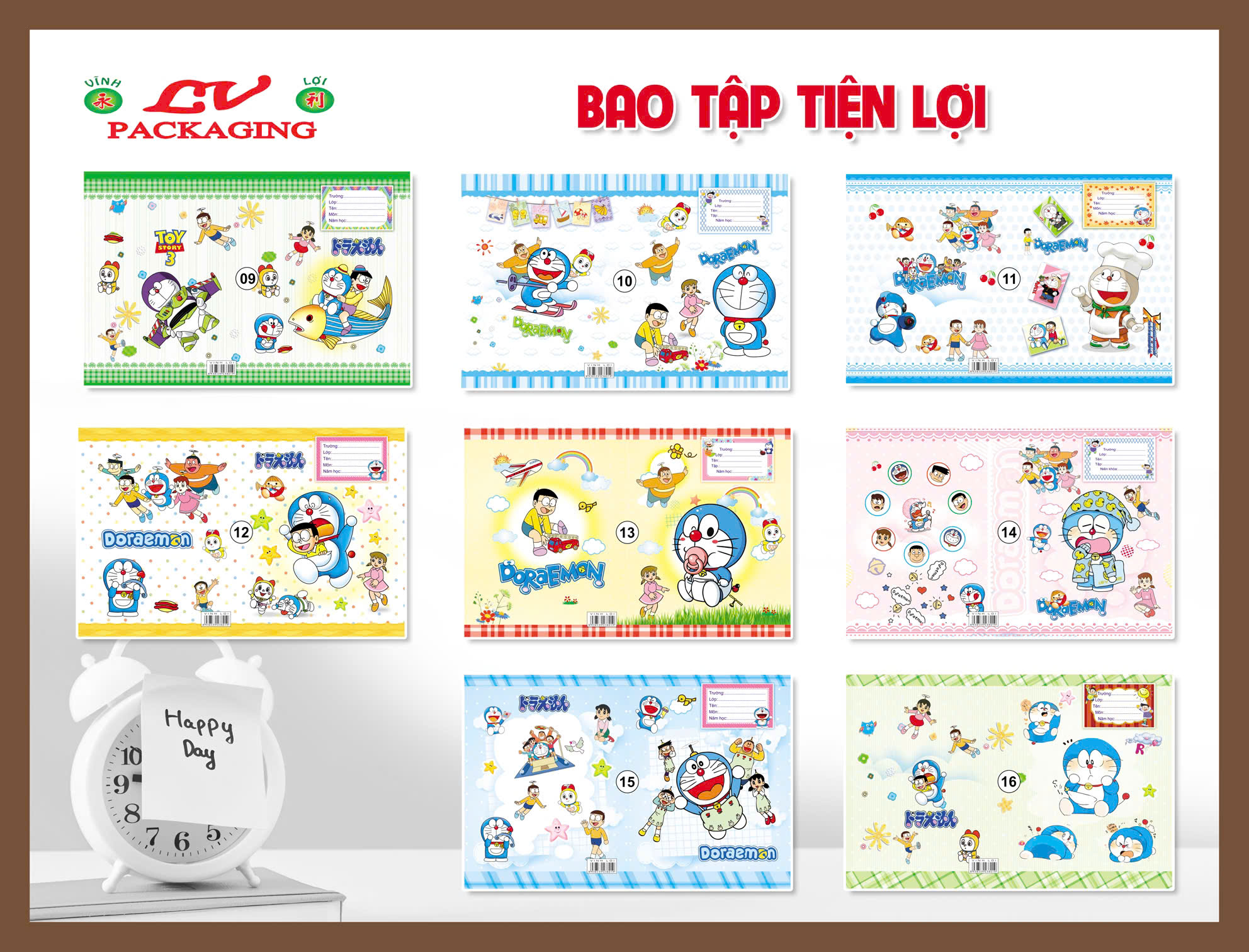 Xấp 10 Tờ Bao Tập Lồng Kiếng Tiện Lợi 2 Trong 1
